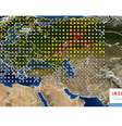Mapa mostra nuvem radioativa sobre o continente europeu  Foto: BBC News Brasil