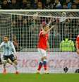 Aguero celebra seu gol contra a Rússia em Amistoso  Foto: Reuters