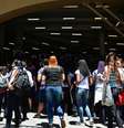 Abertura dos portões na Faculdade UNINOVE, na Barra Funda em São Paulo (SP)  Foto: Futura Press