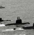 Três submarinos argentinos  Foto: BBC News Brasil