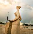 Estátua representa a Justiça em frente ao Supremo Tribunal Federal (STF), em Brasília; está na pauta da corte julgamento que pode restringir o privilégio de políticos | Foto: Fellipe Sampaio/SCO/STF  Foto: BBC News Brasil