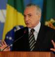 Presidente Michel Temer durante discurso no Palácio do Planalto
  Foto: Reuters