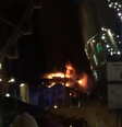 Incêndio destruiu estacionamento em Liverpool  Foto: Reprodução/Twitter / Ansa - Brasil