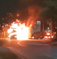 Ônibus incendiado em Minas Gerais  Foto: Divulgação