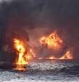 Petroleiro iraniano Sanchi é visto em chamas no Mar do Leste da China 13/01/2018  China Daily via REUTERS  Foto: Reuters