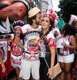 Fátima e Túlio estiveram no tradicional bloco carioca  Foto: AgNews / AgNews