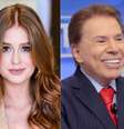 Marina Ruy Barbosa pede liberação para conhecer Silvio Santos, na gravação do 'Troféu Imprensa': Globo, libera'  Foto: AGNews, /Divulgação SBT / PurePeople