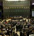 Plenário da Câmara dos Deputados durante sessão para votação do decreto de intervenção federal na segurança pública do Rio de Janeiro.  Foto: Wilson Dias/Agência Brasil
