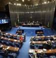 Sessão extraordinária do Senado para votar o decreto de intervenção federal na segurança pública do Rio de Janeiro.  Foto: Fabio Rodrigues Pozzebom/Agência Brasil