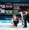 Equipe da Coreia do Sul em partida de Curling nos Jogos Olímpicos de Inverno 2018.  Foto: Chris Graythen / Getty Images