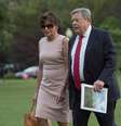 Viktor Knavs e Amalija Knavs, pais da primeira-dama dos EUA, Melania Trump.  Foto: Chris Kleponis-Pool / Getty Images 