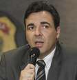 Delegado e coordenador da terceira fase da Operacão Carne Fraca, Alexandre Campos da Silva durante entrevista na sede da Polícia Federal, em Curitiba (PR), na manhã desta segunda-feira (5/3), sobre a 3ª fase da Operação Carne Fraca denominada Operação Trapaça.  Foto: Rodrigo Félix Leal / Futura Press
