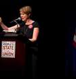 Atriz Cynthia Nixon fala durante evento do "Estado da União" em Nova York
 29/1/2018    REUTERS/Darren Ornitz  Foto: Reuters