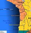 Mapa em inglês mostra como era a divisão antes: a Bolívia (em amarelo) chegava ao mar | Imagem: Wikimedia  Foto: BBC News Brasil