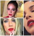 Famosas usam mesmo tom de vermelho nos lábios (Fotos: Instagram/Reprodução)  Foto: Elas no Tapete Vermelho