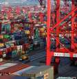 Terminal de contêineres no porto de Yangshan, na China.    Foto: DW / Deutsche Welle