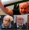 Palocci, Leo Pinheiro, Renato Duque e Adir Assad são alguns dos presos da Lava Jato na carceragem da PF com Lula  Foto: AFP, Reuters, Agência Brasil, Reprodução / BBC News Brasil