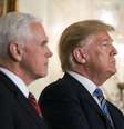 Mike Pence em evento na Casa Branca com Donald Trump  Foto: EPA / Ansa - Brasil