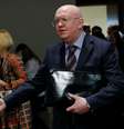 Embaixador russo na ONU, Vassily Nebenzia, dá entrevista em Nova York
12/04/2018 REUTERS/Shannon Stapleton   Foto: Reuters