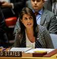 Embaixadora dos EUA na ONU, Nikki Haley, durante reunião do Conselho de Segurança
13/04/2018 REUTERS/Eduardo Munoz  Foto: Reuters