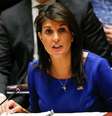 A embaixadora dos Estados Unidos na ONU, Nikki Haley  Foto: Reuters
