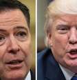 James Comey (à esq.) compara Trump a um mafioso em seu livro de memórias  Foto: AFP / BBC News Brasil