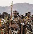 O rei Mswati III, no centro, assumiu o poder em 1982  Foto: AFP/Getty / BBC News Brasil