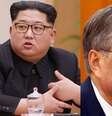 Ditador norte-coreano, Kim Jong-un, e o presidente sul-coreano, Moon Jae-in  Foto: Reuters