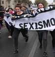 Mulheres dizem 'Não' ao machismo em protesto no Chile  Foto: ANSA / Ansa - Brasil