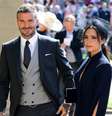 David Beckham levou a mulher, Victoria Beckham, ao casamento do príncipe Harry com Meghan Markle, neste sábado, 19 de maio de 2018  Foto: Getty Images / PurePeople