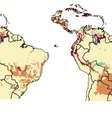 Os dois mapas mostram as mudanças que ocorrerão até 2100 na duração da temporada de transmissão da dengue, que resultam em maior número de casos da doença na América Latina; o mapa da esquerda indica a situação caso o aquecimento global seja limitado a 1,5 ◦C e o mapa da direita mostra a intensificação e alastramento da doença caso o aquecimento chegue a 3,7◦C.  Foto: PNAS / Divulgação