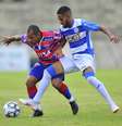 Everaldo (D), jogador do São Bento, durante partida contra o Fortaleza, válida pela décima rodada do Campeonato Brasileiro 2018, da Série B  Foto: Sergio Barzaghi / Gazeta Press