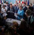 Após deixar encontro, Trump instruiu seu representante a retirar apoio a documento que tinha sido arduamente negociado pelos líderes do G7  Foto: Adam Scotti/Handout via Reuters / BBC News Brasil
