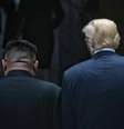 Kim Jong-un e Donald Trump durante cúpula em Singapura  Foto: EPA / Ansa - Brasil
