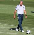 O técnico Tite em treino da Seleção, na cidade de Sochi  Foto: Hannah McKay / Reuters