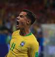 Coutinho comemora gol do Brasil contra a Suíça  Foto: Eduardo Nicolau / Estadão Conteúdo