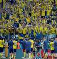 Jogadores da Suécia comemoram com a torcida vitória contra Coreia do Sul
18/06/2018
REUTERS/Carlos Barria  Foto: Reuters