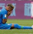 Neymar desaba após apito final da partida  Foto: Henry Romero / Reuters