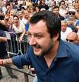 Matteo Salvini durante comício em Massa, na Toscana  Foto: ANSA / Ansa - Brasil