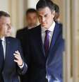 Emmanuel Macron recebe o primeiro-ministro da Espanha, Pedro Sánchez  Foto: EPA / Ansa - Brasil