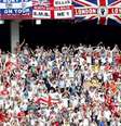 Torcedores da Inglaterra na goleada por 6 a 1 sobre o Panamá  Foto: EPA / Ansa - Brasil