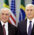 Michel Temer recebe Mike Pence em Brasília  Foto: ANSA / Ansa - Brasil