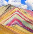 Montanha de Vinicunca, ou de Sete Cores, fica 5,2 mil acima do nível do mar  Foto: Getty Images / BBC News Brasil