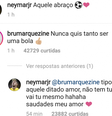 Bruna Marquezine comentou foto de Neymar com a bola neste domingo, 1 de junho de 2018  Foto: Divulgação, Instagram / Neymar / PurePeople