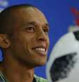 Miranda em coletiva de imprensa durante a Copa da Rússia  Foto: REUTERS/Sergei Karpukhin / Reuters