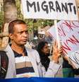 Protesto de migrantes e refugiados em Nápoles, Itália  Foto: ANSA / Ansa - Brasil