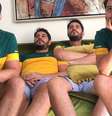 Evaristo Costa e suas 'reações' ao jogo do Brasil.  Foto: Instagram / @evaristocostaoficial / Estadão