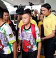 Meninos resgatados de caverna dão primeira entrevista coletiva após deixarem hospital  Foto: EPA / BBC News Brasil