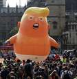Balão 'Baby Trump', que ficou famoso após a passagem do presidente norte-americano em Londres, deverá sobrevoar EUA em agosto  Foto: ANSA / Ansa