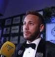 O jogador de futebol Neymar em noite da segunda edição do leilão beneficente do Instituto Neymar Jr., que arrecada fundos para a instituição do atacante, no Hotel Unique, em São Paulo, nesta quinta-feira, 19.  Foto: Alex Silva / Estadão
